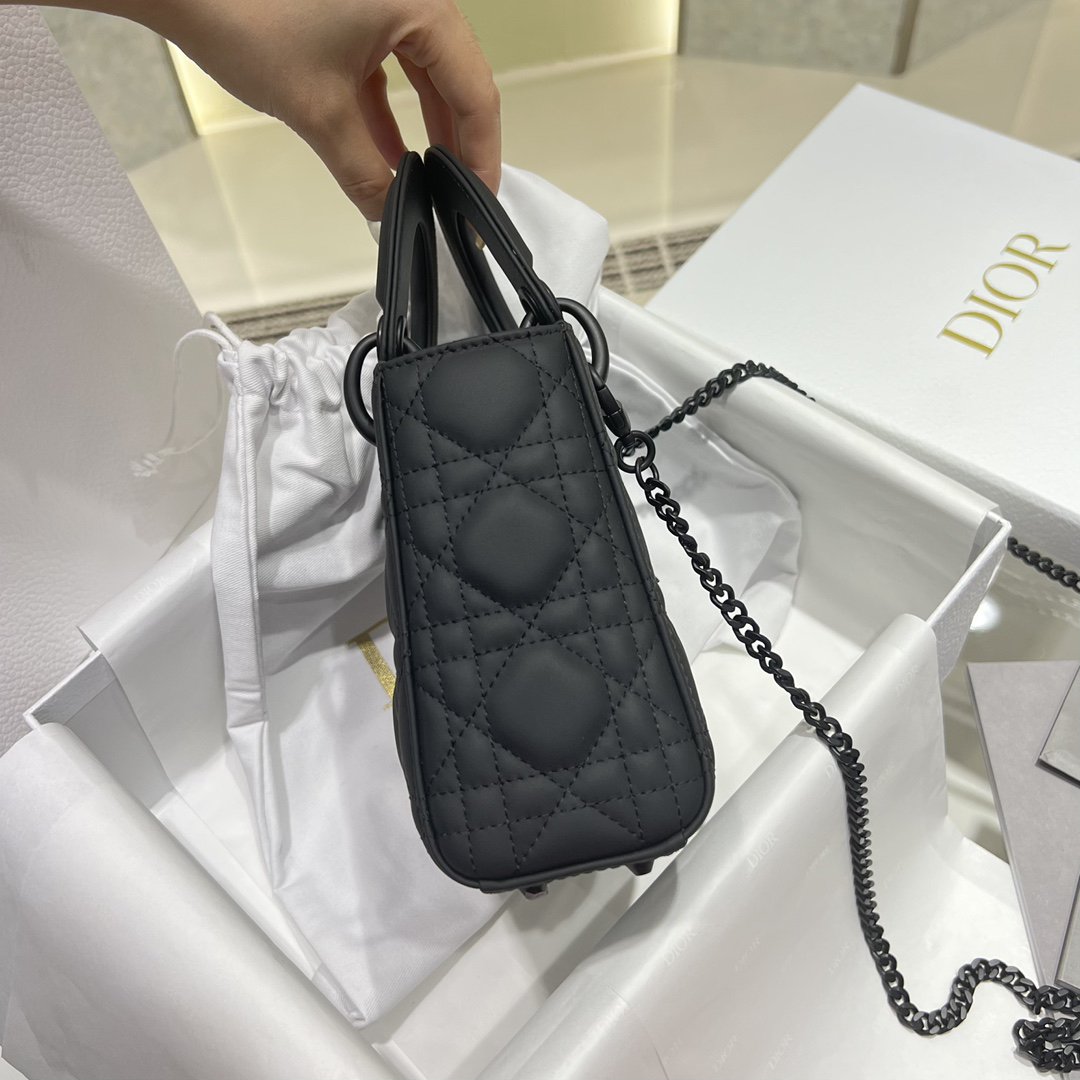 Dior Lady Dior Réplique Miroir - Sac à Main de Luxe en Cuir Véritable 1129254786 - side view